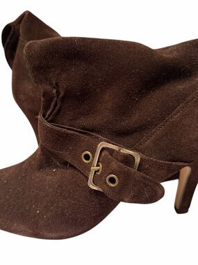 Steve Madden Brown Suede Slouchy Heel Boot